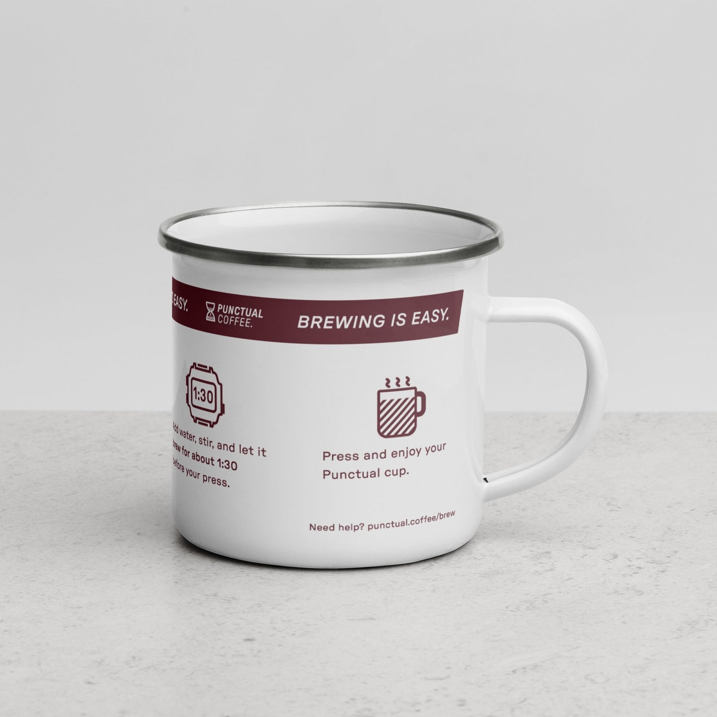 Punctual Enamel Mug - Punctual Coffee